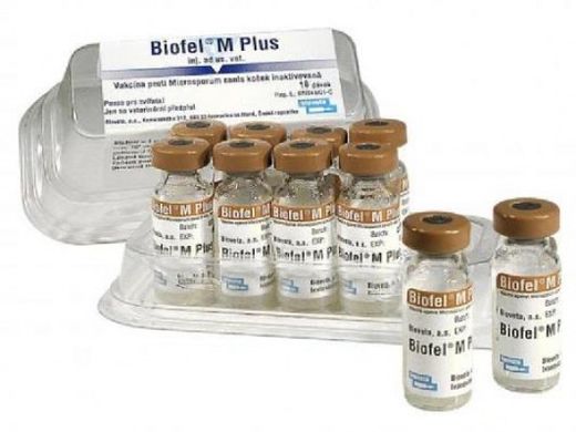 Біофел M PLUS вакцина проти мікроспорії для котів, 1 доза