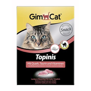 Джимпет Топинис GIMPET творог, таурин, витамины для кошек, 190 шт