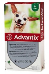 Адвантикс капли от блох и клещей для собак весом до 4кг, 1 шт
