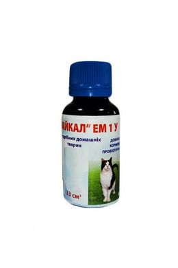 Байкал ЭМ 1У комплексный пробиотический препарат для кошек, 33мл