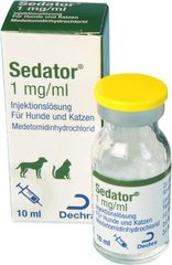 Седатор 1,0 мг/мл инъекционное седативное и анельгезирующее средство для собак и кошек, 10 мл