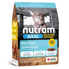 I12 Сухой корм Nutram Ideal SS Холистик для взрослых кошек подвержен лишнему весу с курицей и овсянкой, 1,13кг