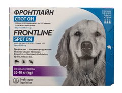 Фронтлайн Спот-он L капли от блох и клещей для собак от 20 до 40 кг, 3 пипетки