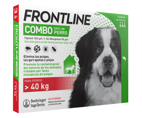 Фронтлайн Комбо XL краплі від бліх та кліщів для собак від 40 до 60 кг, 3 піпетки
