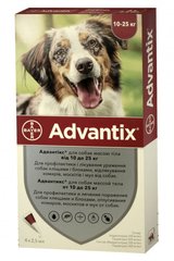 Адвантикс капли от блох и клещей для собак весом от 10 до 25кг, 1 шт