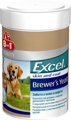 Пищевая добавка Excel Brewers Yeast дрожжи с чесноком для собак и кошек, 260 таблеток