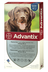 Адвантикс капли от блох и клещей для собак весом больше 25кг, 1 шт