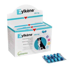 Зилкене 225 мг анальгезирующее, седативное, спазмолитическое средство для собак и кошек, 10 капсул