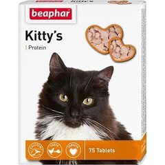 Киттис Протеин Kitty's Protein Beaphar витаминизированное лакомство для кошек, 75 табл