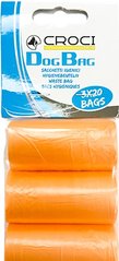 Пакеты для собачьих фекалий Croci, упаковка (3шт*20пакетов), оранжевые