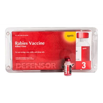 Дефенсор 3 вакцина для профилактики бешенства у собак и кошек, 1 доза