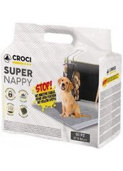 Пеленки Super Nappy Croci с активированным углем для собак 84*57 см, 60шт/уп.