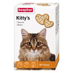 Киттис Kitty's Beaphar витаминизированное лакомство с таурином и биотином для кошек, 180 табл
