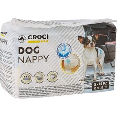 Подгузники CROCI для собак весом 2-3кг, обхват талии 30-39см, размер S, 10 шт.