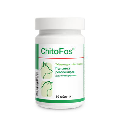 ХітоФос Долфос, для підтримки функції нирок у собак та кішок, 60 пігулок