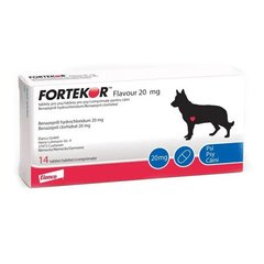 Фортекор 20 мг для собак весом от 21 до 80 кг, 14 табл