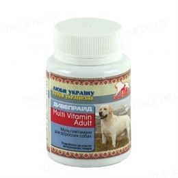 Мультівітаміни Дивопрайд для дорослих собак, 100таб